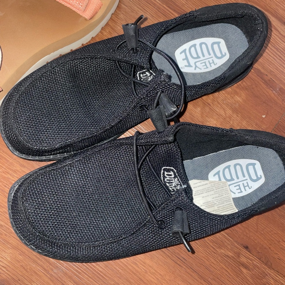 Hey Dude Black Loafers Slip-Ons Casual